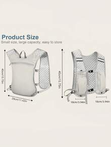 1PC Running Hydration Pack Vest Style Lightweight Backpack Breathable Mesh Material Water Bladder Compatible With Bottle Holder Phone Pocket For Cycling Hiking Marathon Outdoor Sports Travel Camping Festival - Multicolor - View 8