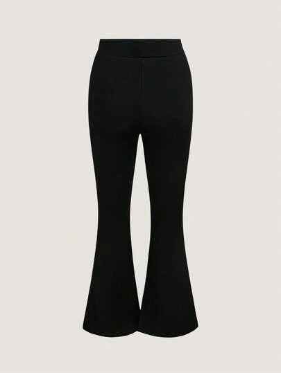 Olithes Solid Flare Leg Pants Fall Cloth For Women