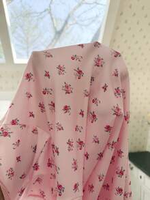 CottageSlumber Áo ngủ ngắn ôm sát, dây mảnh, hở lưng, họa tiết hoa và ren phối hợp lãng mạn. - Màu Hồng baby - Xem 7