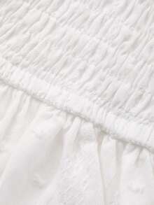 DAZY Blusa elegante de mujer con hombros descubiertos, volantes y mangas acampanadas, primavera-verano - Beis - Ver 12