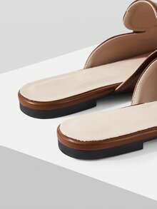 Mnmlis Scarpe da donna casual e versatili con design a nappine, slip-on e con suola piatta - colore caramello - Visualizzare 5