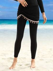 Swim Mulvari Fashionable Mature Middle Eastern Style Drawstring Waist Women's Summer Swimwear Bottom - Multicolor - View 5