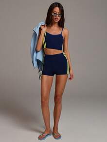 Athîral Bộ đồ thể thao nữ thường ngày phối màu tương phản - Nhiều màu - Xem 6