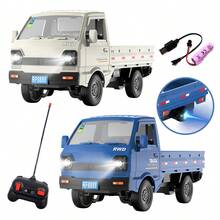 MINKOJA 1pc Remote-Controlled Simulated Cargo Truck, Children's Remote-Controlled Mini Truck Toy With Lights, Early Learning And Hands-On Skill Development, Creative Birthday Gift, Perfect For Boys Who Love Construction Vehicles - Multicolor - View 1