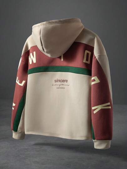 PAVTROS Men's Casual Printed Drop Shoulder Long Sleeve Hoodie, For Fall Winter Men S Graphic Hoodie Oversized Hoodie Men Hoodie