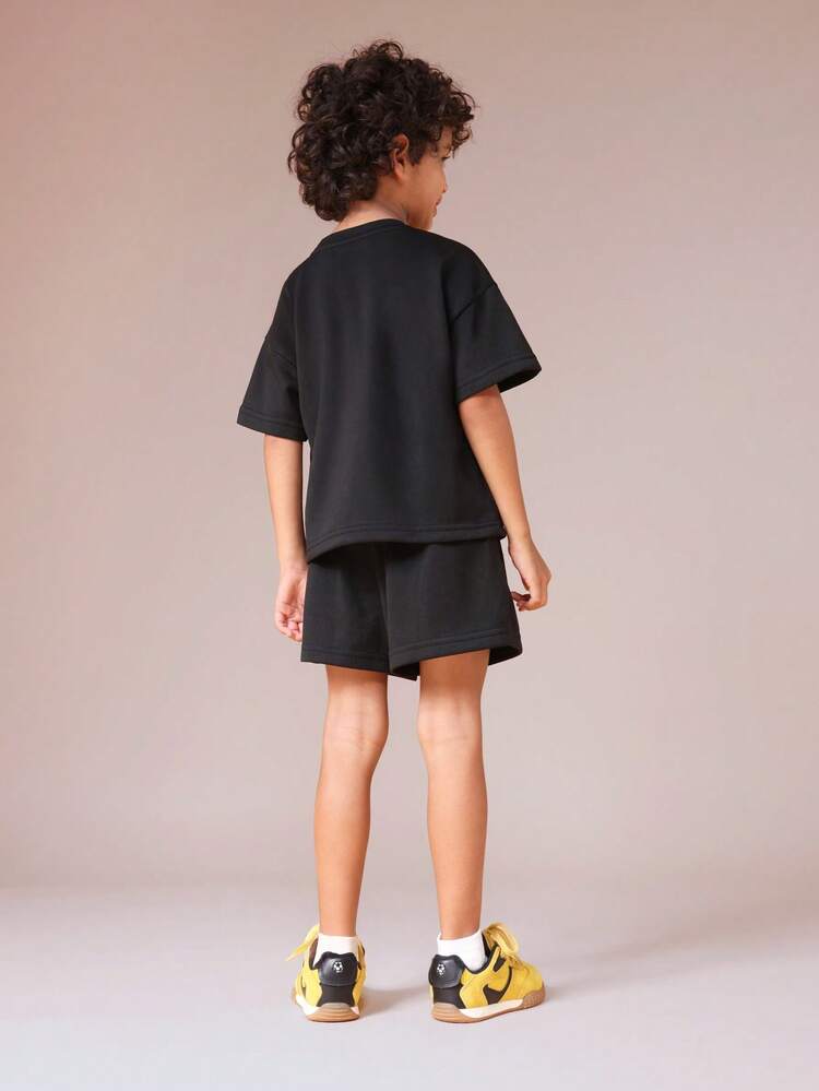 Graphic Print T-Shirt And Shorts Set