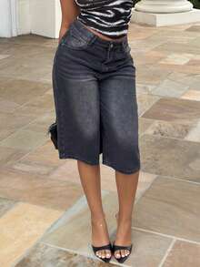 Alexandranx Women's Loose Casual Retro Denim Shorts, New Summer Style - Blue - View 4