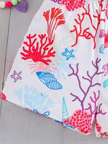 Travachic KIDS Babygirl Casual Knit Elastic Cute Cartoon Pattern Camisole Romper, Suitable For Summer - Multicolor - View 6