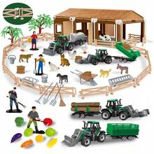 MINKOJA DIY迷你场景搭建玩具套装——农场主题套装，包含可搭建的房屋、农用车辆、逼真的动物、人偶和农具。非常适合男孩女孩组装和玩耍。是理想的生日或节日礼物。 - 彩色 - 查看 3