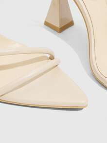 CUCCOO SZL Women's Heeled Sandals, Fashionable And Elegant For Commuting In Summer Spring Shoes - Apricot - View 3