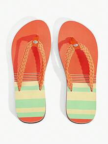 Grefit Women's Classic Fashion Versatile Flip Flops For Outdoor Wear Beach Outfit Flip Flops - Orange - View 5