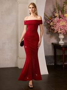 MOTF Soiréza ELEGANT RUCHED RHINESTONE EMBELLISHED FORMAL DRESS, SPRING/SUMMER - Pink - View 7