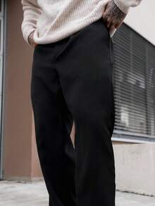 Artur Kramer Men's Old Money Men Casual Business Suit Trousers - Black - View 3