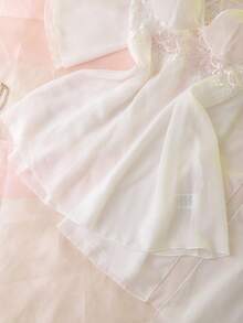 2pcs Sexy Chiffon Camisole Dress & Robe Sleepwear Set For Women - White - View 7