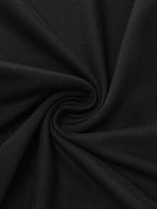 Franclia 女士优雅法式黑白格纹蝴蝶结肩部短袖T恤，新款夏季修身款上衣 - 黑色 - 查看 3