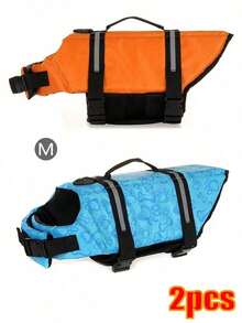 Dog Life Jacket Reflective Adjustable Summer Large Dogs Swimwear Vest Surfing Sailboat Enhanced Buoyancy Pet Life Jacket Reflective Dog Life Jacket For Secure Water And Ocean Frolic - Multicolor - View 8