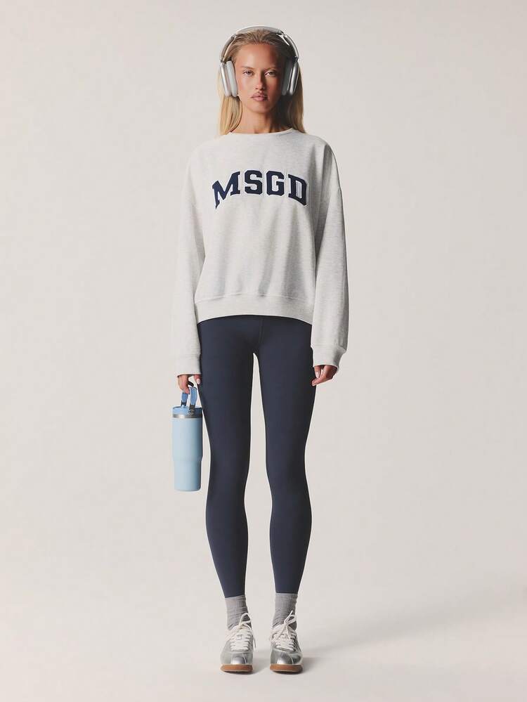 MISSGUIDED Leggings a vita alta in tessuto ad assorbimento di umidità per yoga, corsa, allenamento, palestra e abbigliamento sportivo