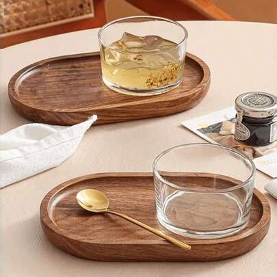 Bộ 1/2/3 đế lót ly gỗ hồng mộc đa năng chất lượng cao, khay gỗ có rãnh - Chống rò rỉ, lý tưởng cho tiệc trà chiều ngày lễ, cũng thích hợp cho nhà bếp, phòng ăn và quán cà phê | Có thể đựng phô mai, bánh mì, trái cây, đồ ăn nhẹ, món tráng miệng, cốc và rau củ | Món quà hoàn hảo cho Ngày Valentine