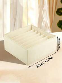 1/4 chiếc hộp chia ngăn kéo bằng vải có thể gập lại, hộp đựng đồ dùng trong tủ quần áo, hộp đựng đồ lót, áo ngực, cà vạt, tất, quần áo, phụ kiện, giúp sắp xếp nhà cửa, tiết kiệm không gian và dọn dẹp gọn gàng. - Màu be - Xem 7