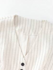 SHEIN Franclia Women's Summer Striped Camisole Top, Shirt, Minimalist Commuter, Button - Apricot - View 3