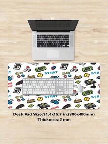 1Pc Creative Game Console Mouse Pad For Desk Washable Desk Mat With Non-Slip Base, Game Console Controller Pattern, For Gamers, Office & Home Use. - Mouse Pad - View 9