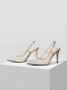 Mnmlis Tacones para mujer - Beis - Ver 4