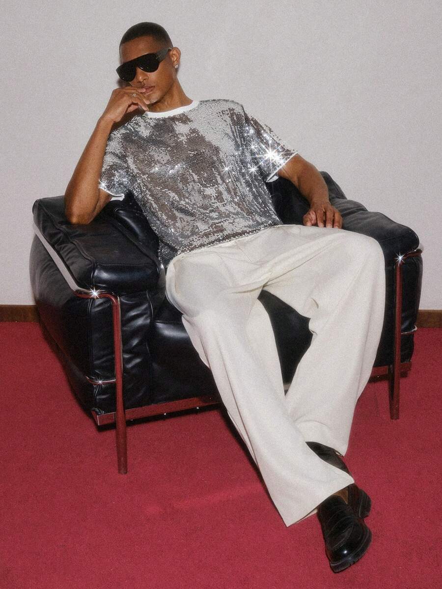 AKNOTIC 男士休闲宽松弹力腰筒裤，卡其色纯色，适合夏季、度假、日常搭配、派对、情侣装，男士礼物