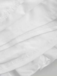 Chân váy xếp tầng bồng bềnh thanh lịch, màu trắng, phong cách cô gái ngọt ngào thời kỳ Y2K. - trắng - Xem 4