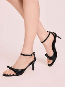 CUCCOO DOLLMOD Women Heeled Sandals Spring Shoes Summer - Black - View 5