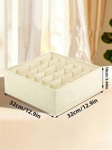 1/4 chiếc hộp chia ngăn kéo bằng vải có thể gập lại, hộp đựng đồ dùng trong tủ quần áo, hộp đựng đồ lót, áo ngực, cà vạt, tất, quần áo, phụ kiện, giúp sắp xếp nhà cửa, tiết kiệm không gian và dọn dẹp gọn gàng. - Màu be - Xem 5
