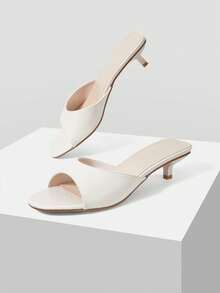 Mnmlis Sandalias de tacón alto minimalistas y versátiles de moda para mujer, de verano - Albaricoque - Ver 9