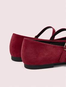 CUCCOO DOLLMOD Women's Casual Versatile Commute Simple Flats For Christmas Spring Shoes - Red. - View 10