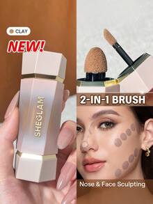 SHEGLAM Precision Sculpt Liquid Contour Duo-Clay Brand Beauty Makeup Face Paint Cosmetic For Women Girls Perfect For Spring Summer Ideal For Y2K Fancy Fashion Suitable For Birthday Mother'S Day Gift Rave Party Ready Best Color - Clay - View 11