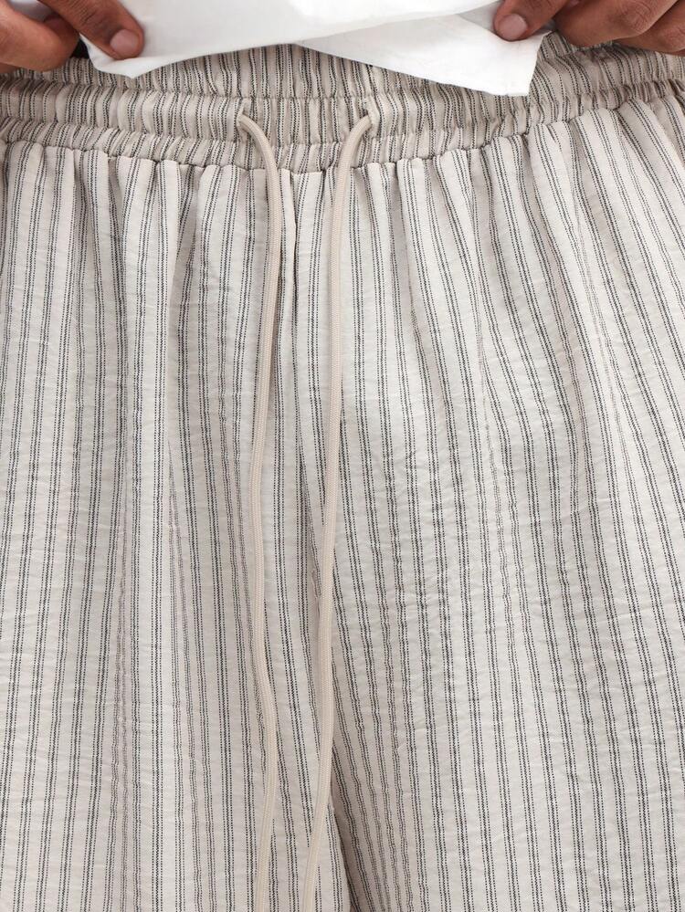 SUMWON Pantalones cortos vaqueros holgados y anchos de pierna ancha hasta la rodilla para hombres, estilo vintage lavado, casuales de verano, Bermudas de ajuste relajado
