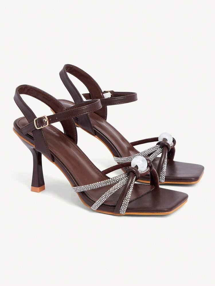 CUCCOO CHICEST Women's Rhinestone Fashion High Heel Sandals Elegant Shoes Wedding Shoes