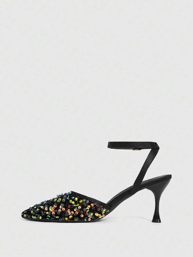 CUCCOO SZL Women Shoes Sexy Fashion Women's High Heels Shoes Sparkling Sequins Design Banquet Party Women's High Heels Nightclub Party Sexy Wear Women's Shoes Spring Shoes