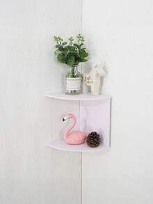 1pc Multi-Tier Corner Shelf, Floating Corner Shelf, Corner Rack, Wall Corner Storage Rack, Bedroom Wall-Mounted Bookshelf, Kitchen Triangular Corner Storage & Decor Rack, Easy To Assemble Multi-Layer Wall-Mounted Shelving Unit For Bedroom, Bathroom, Kitchen, Office, Living Room, Bookshelf - Multicolor - View 4