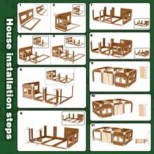 MINKOJA DIY迷你场景搭建玩具套装——农场主题套装，包含可搭建的房屋、农用车辆、逼真的动物、人偶和农具。非常适合男孩女孩组装和玩耍。是理想的生日或节日礼物。 - 彩色 - 查看 5
