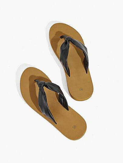 Grefit Women's Flip-Flops, Soft And Comfortable High-Elastic Soles, Arch Support, Thick-Soled Non-Slip Home Slippers, Seaside Vacation Beach Shoes