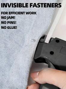 1 + 1000pcs Clothes Repair Sewing Gun Kit, Portable Clothing Mending Sewing Machine, Quick Stitch Gun, Mini Sewing Gun, Fast Mending Clothes Quilt Sewing Gun, Sewing Binding Machine - Black - View 3