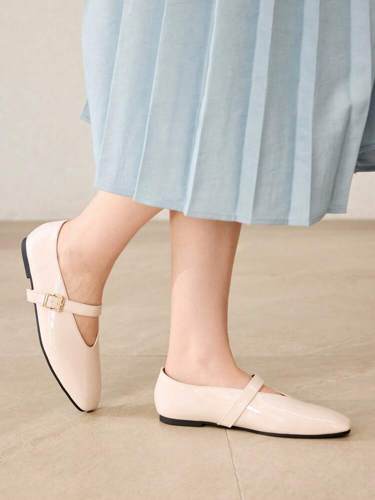 WOMEN'S COMMUTER CASUAL COMFORTABLE VERSATILE MARY JANE SQUARE TOE FLATS, FOR NEW YEAR HOLIDAY, SPRING SHOES SPRING BREAK EASTER FOR CHRISTMAS