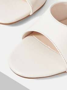 Mnmlis Sandalias de tacón alto minimalistas y versátiles de moda para mujer, de verano - Albaricoque - Ver 4