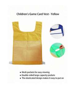 1 Pc Scrimmage Vest For Kids, 4 Color, Practice Vest, Card Insertable Game Vest, Training Bib, PE Bib, Team Competition Vest Kids, Pocket Vest, Cogn Game Tool, Teaching Aid, Interact Learn, Home, Class, Out, Party Games, Back To School - Multicolor - View 19