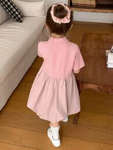 Dazy Kids Young Girl Color Block Ruffle Casual Everyday Party Dress Summer - Pink - View 6