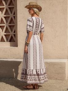 Wildy 波西米亚风休闲美式乡村西部复古印花女装日常基本款度假通勤短袖连衣裙音乐节波西米亚夏季连衣裙女装夏季连衣裙夏季服装夏季服装女装夏季度假服装女装夏季度假服装女装夏季度假服装女装夏季度假服装女装休闲连衣裙波西米亚风休闲连衣裙休闲长裙女装休闲服装 - 彩色 - 查看 5