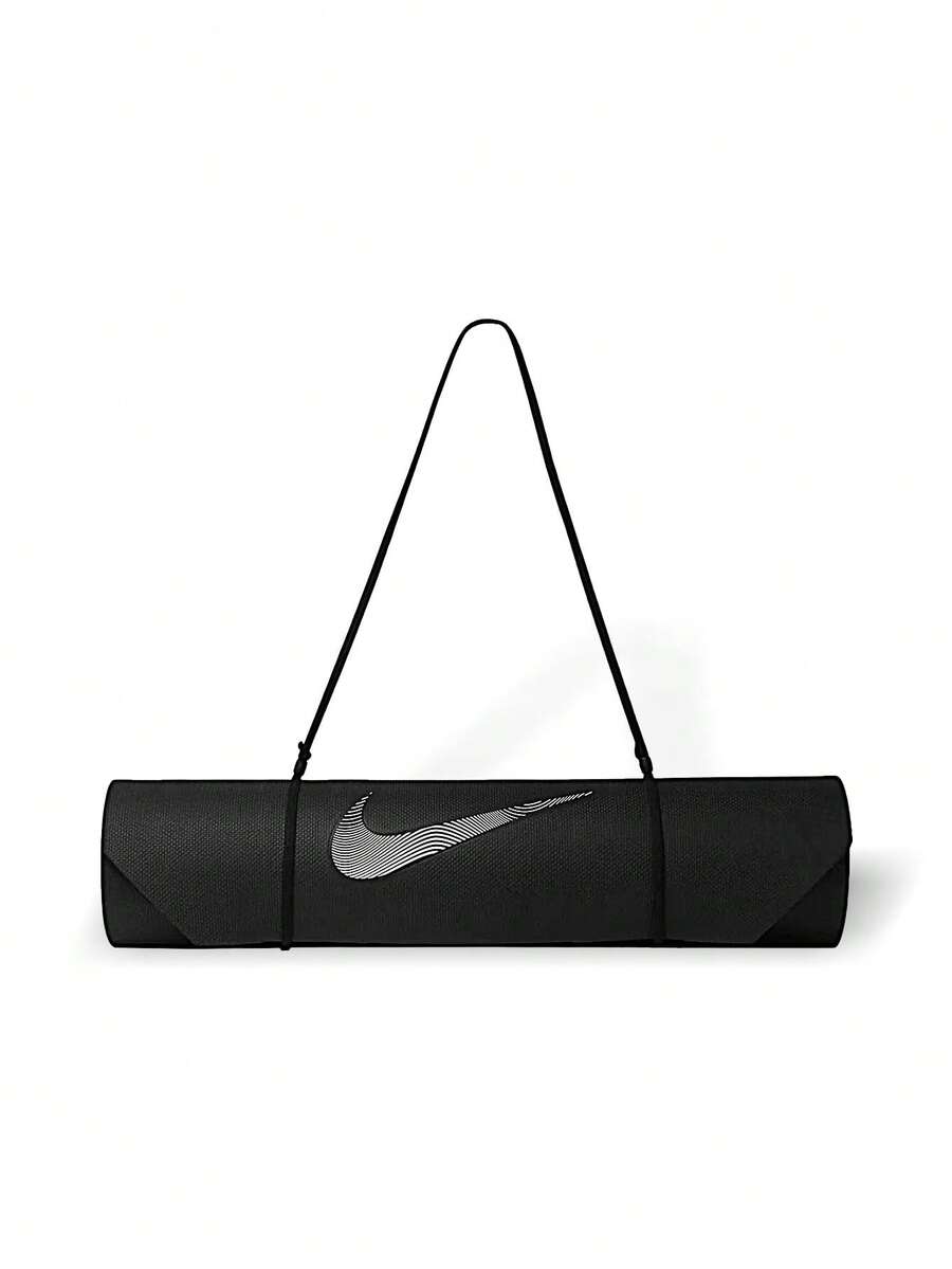 Nike Yoga Mat Non-Slip Lightweight Solid Easy To Clean Versatile Sports Training Unisex Black N.000.0006.010.NS - Black - View 1