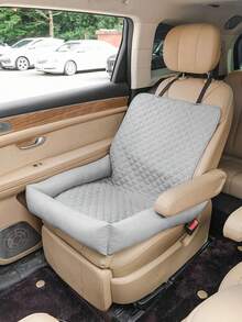 1 Pc Solid Color Plaid Pet Car Seat Cover, Waterproof Mat For Cats & Dogs - Multicolor - View 5