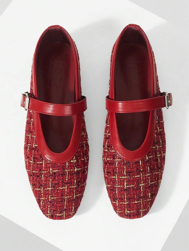 WOMEN'S COMMUTING CASUAL COMFORTABLE VERSATILE MARY JANE SQUARE TOE FLAT SHOES