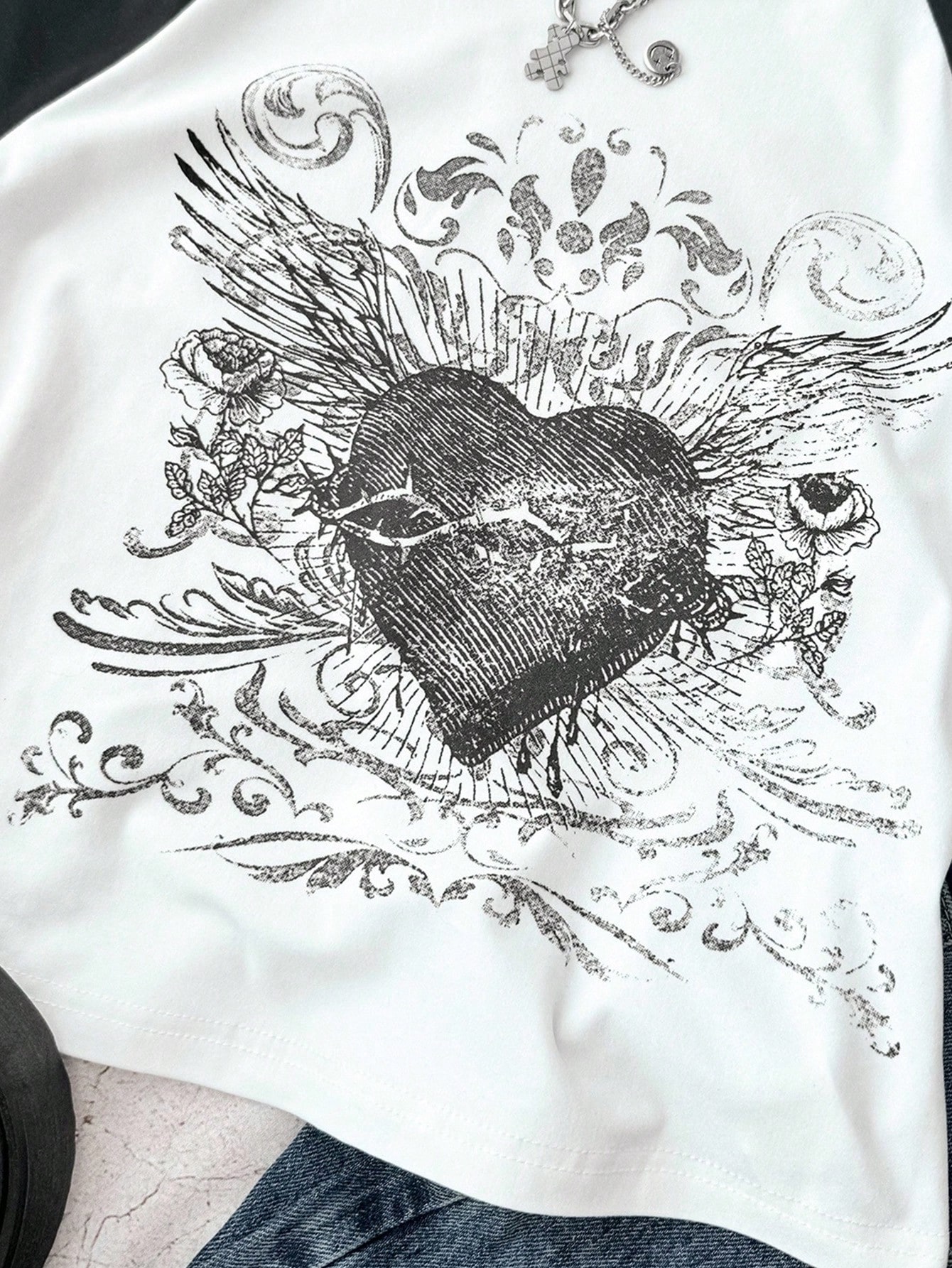 تي شيرت كاجوال للفتيات المراهقات بأكمام راجلان ضيق...