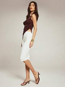 SHUZIA Giày lười đế thấp gót nhọn mũi vuông, chất liệu PU bóng màu cà phê, kiểu dáng thanh lịch - Thoải mái tinh tế cho bữa trưa đến tối, thích hợp cho dịp Giáng sinh. - Cà phê nâu - Xem 5